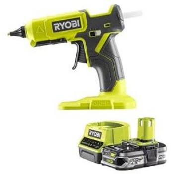 Pistolet à colle Ryobi One+ RGL18‑0 18V – pack batterie 2,5 Ah et chargeur RC18120‑125