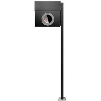 Radius Briefkasten Letterman 1 schwarz mit Pfosten