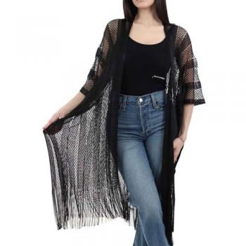 Poncho Lurex Nero Liu Jo Donna