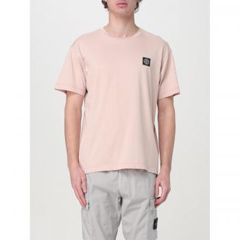 Pink Stone Island Crew Neck Tee