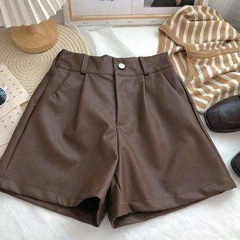 Pantalones Cortos Estilo Coreano Mujer PU