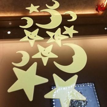 16 Pcs Glow in the Dark Stars and Moon Stickers for Kids