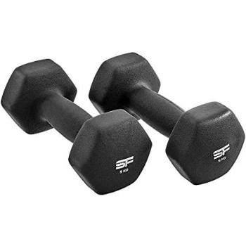 Neoprene Weight Set – 2×5 kg Black Dumbbells, Structure Fitness