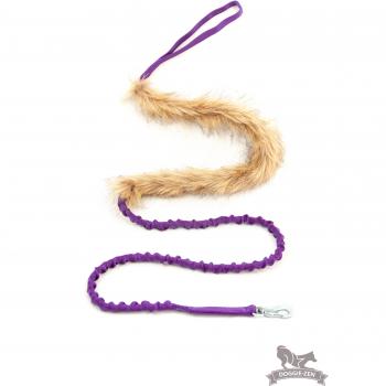 Leash à tirage élastique Doggie‑Zen – Plusieurs tailles/couleurs disponibles (S / Jaune néon / Violet‑Bleu‑Jaune (poils courts))