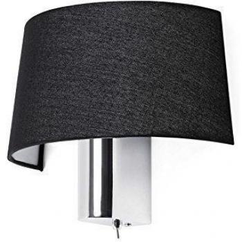 Faro Hotel Indoor Wall Light with Black Shade E27