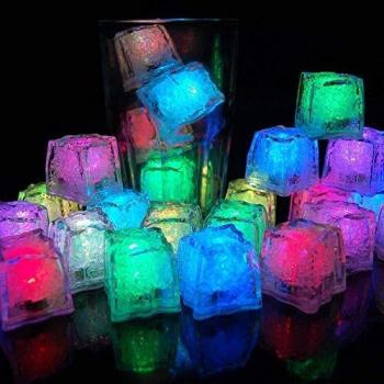 PartyPulse LED Ice Blocks, 12‑Pack, Color Changing