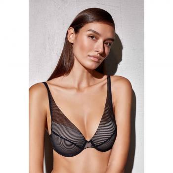 Gisela 75B Sheer Black Bra