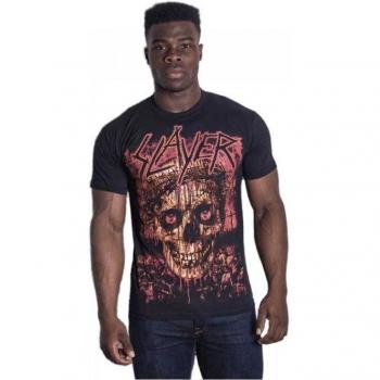 Maglietta Slayer Unisex con Stampa Teschio Coronato