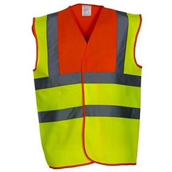 YOKO Class 2 Hi-Vis Waistcoat Large Yellow/Orange