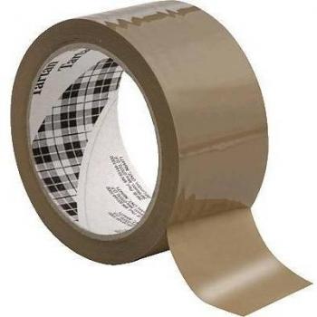 Long‑Run Brown Tartan 369 Tape – 66 m × 50 mm