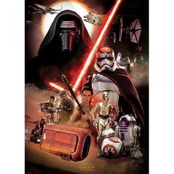 Poster gigante Star Wars Episodio VII Montage, carta, multicolore, 10 x 140 x 1.3 cm