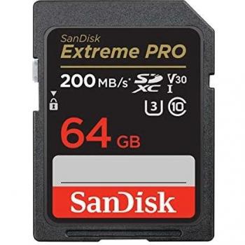 SanDisk SDXC Extreme Pro 64GB 200MB/s V30 UHS I