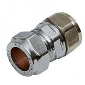 Straight 1/2″ Chrome Compression Male Coupling – SupaPlumb Duo