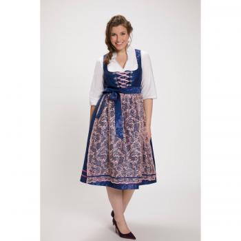 Abito da Festa Dirndl, Donna, Blu, Taglia 58, Cotone/Poliestere/Viscosa