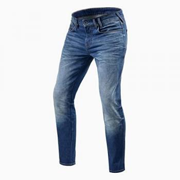 Jean Moto Rev'It! Carlin SK Bleu Moyen Délavé