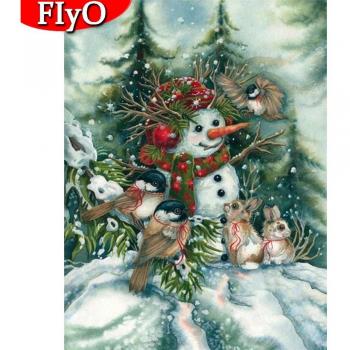 Holiday Bird & Snowman Diamond Craft Pack