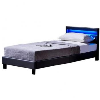 Letto Home Deluxe LED Astro 90×200 cm Grigio Scuro