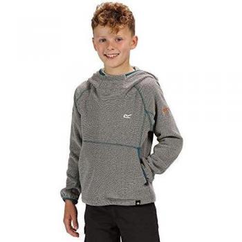 Regatta Bramar Forro Polar con Bolsillo Canguro, Capucha Infantil, Gris Roca, Talla 3-4