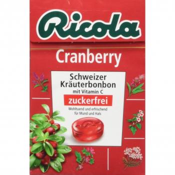Ricola Cranberry ohne Zucker, 5er Pack
