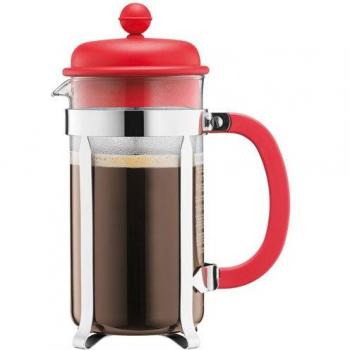 Bodum 1918-294 French Press, 8 Cup, 1.0 l, 34 oz, Red, Glass