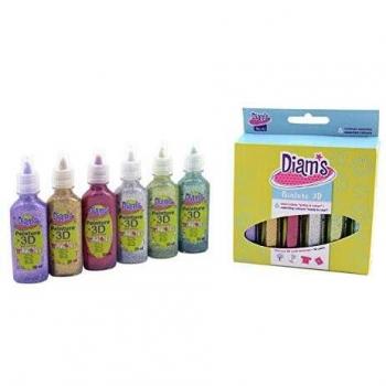 DIAM's 3D Mini 6-Color Glitter Paint Set