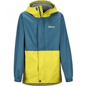 Marmot Jungen‑Jacke Eco PreCip, Zitronen‑Moroccan Blau, L