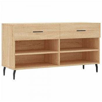 VidaXL Schuhschrank Schuhregal Schuhschrank Flurschrank Schuhbank Sonoma Eiche 102x35x55 cm