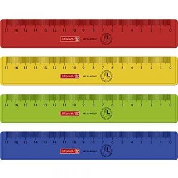 Brunnen Linkshänder-Lineal 17 cm sortiert