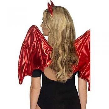 Halloween Teufel Set mit Flügeln und Hörnern