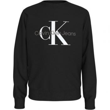 Felpa Monogram Terry Cn Calvin Klein Jeans Nera 14 Anni