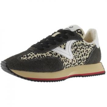 Zapatillas Victoria Cosmos en Nylon y Serraje, Estampado Leopardo