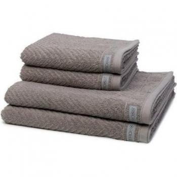 ROSS 4‑teiliger Grauer Handtuch‑Satz – Premium Baumwolle