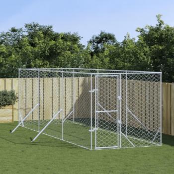 Casa de perro 2x6x2 m de acero galvanizado