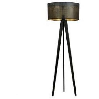 Emibig 1xE27 Lampada Treppiede Oro e Telo Nero