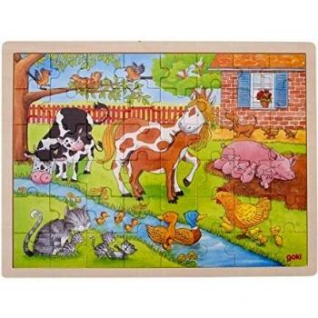 Goki 57745 Puzzle Ferme Joyeuse