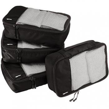 Amazon Basics Aufbewahrungswürfel Klein (4-teiliges Set) Schwarz