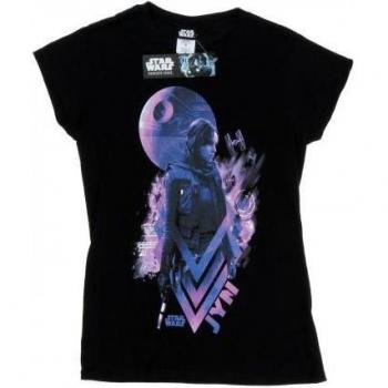 Star Wars Ladies Jyn Death Star Graphic Tee Black