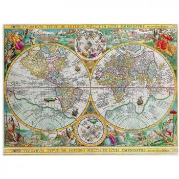 Collapsible 1594 Latin World Map 150x100cm Non-Woven