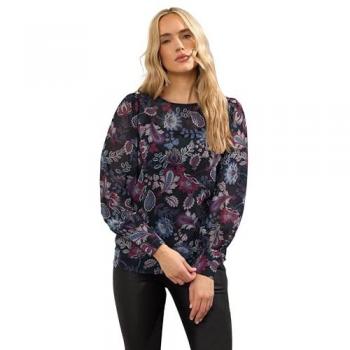 Top Long Tall Sally Col Scoop en Georgette