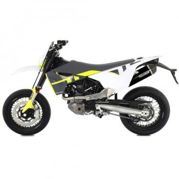 Silenziatore Arrow Race-Tech in Alluminio Scuro e Carbonio per Husqvarna 701 Enduro/Supermoto 2017-2024