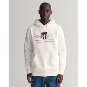 Gant Sudadera con capucha blanca para hombre