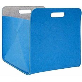 Contenitore di Feltro 33x33x38 cm per Scaffali Ikea Kallax Blu