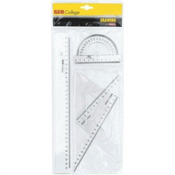 Aristo Geometrie-Set 4-teilig transparent