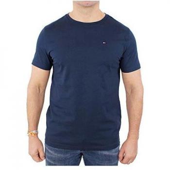 Tommy Hilfiger Herren T-Shirt aus Bio-Baumwolle, Marineblau, Größe M, Regular Fit