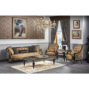 Barock‑Glanz Wohnzimmer‑Set Casa Padrino – Gold & Schwarz