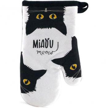 Les Trésors De Lily Black White Cat Oven Glove (Meow)