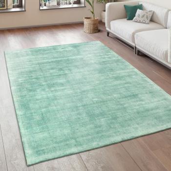 Alfombra Salón Hecha a Mano 120x170 cm Viscosa Verde Claro