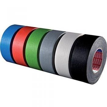 Tesa 4671 Nastro in tessuto nero opaco 50 m x 50 mm