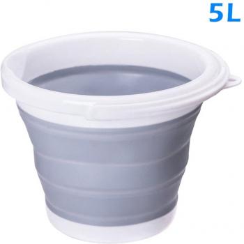 Seau de bassin pliable en silicone 5L