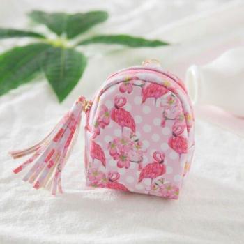 PU Flamingo Zipper Wallet for Kids